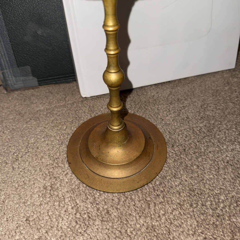 Vintage Brass Menorah 11.5" tall, heavy brass - Picture 7 of 11